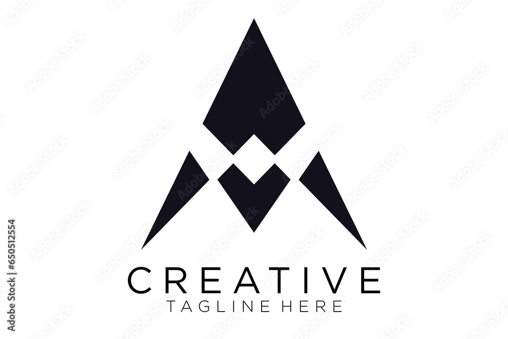 Fototapeta premium Abstract letter A logo design. icons for business of luxury, elegant, simple.