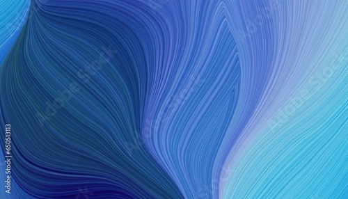abstract blue background with lines, midnight blue and sky blue colors. dynamic curved lines with fluid flowing waves and curves