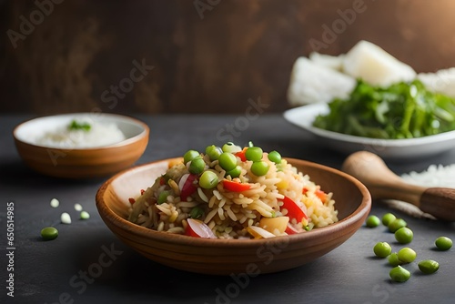 rice with vegetables generated by AI
