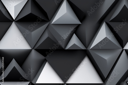 abstract geometric background with black and white polygons