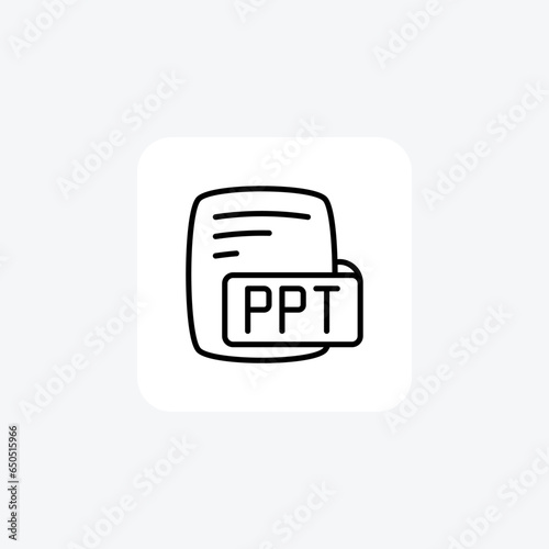 Ppt Pptx Microsoft Powerpoint Presentation Line Style Icon