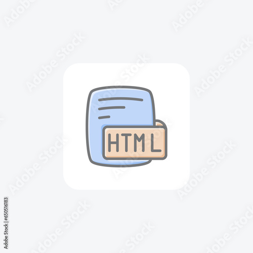 Html Hypertext Markup Language Awesome Lineal Style Icon