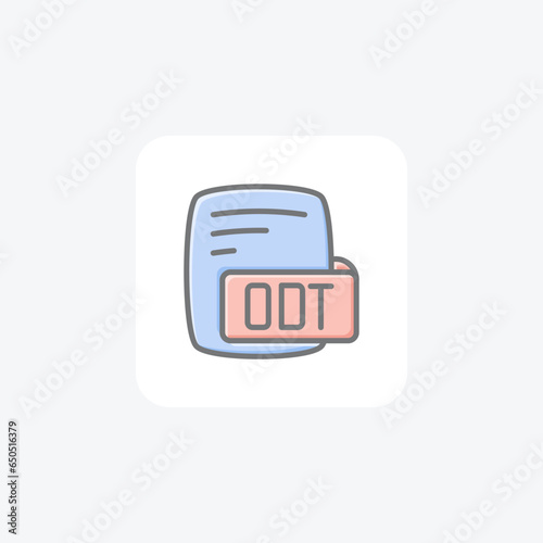 Odt Opendocument Text Awesome Lineal Style Icon photo