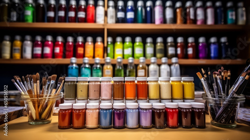 Color paints, art studio, variety, palette, creativity, artist, design, medium, acrylic, oil, watercolor, tube