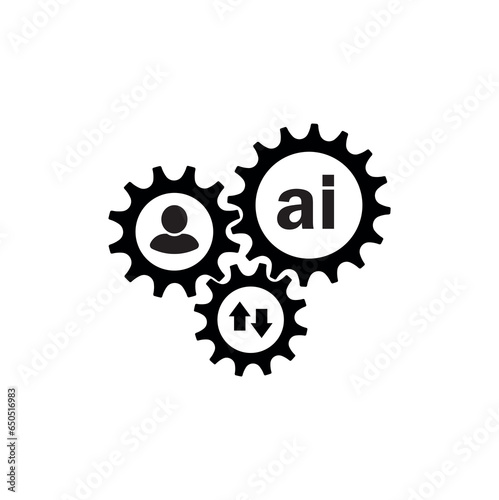 AI icon on white background	