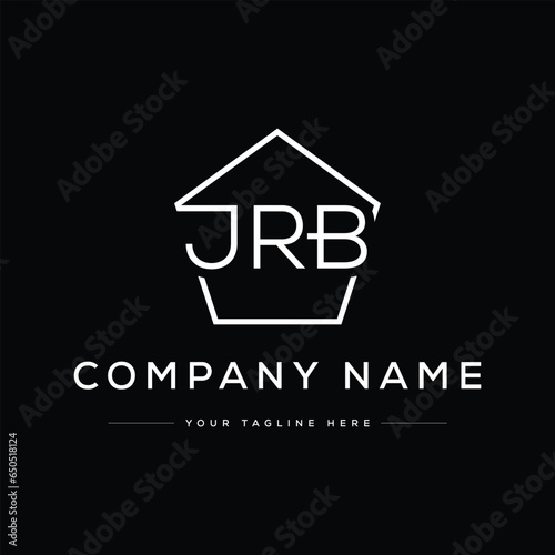Modern Monogram Letter JRB Home Logo Design Vector