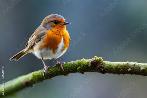 robin on a branch generated by AI