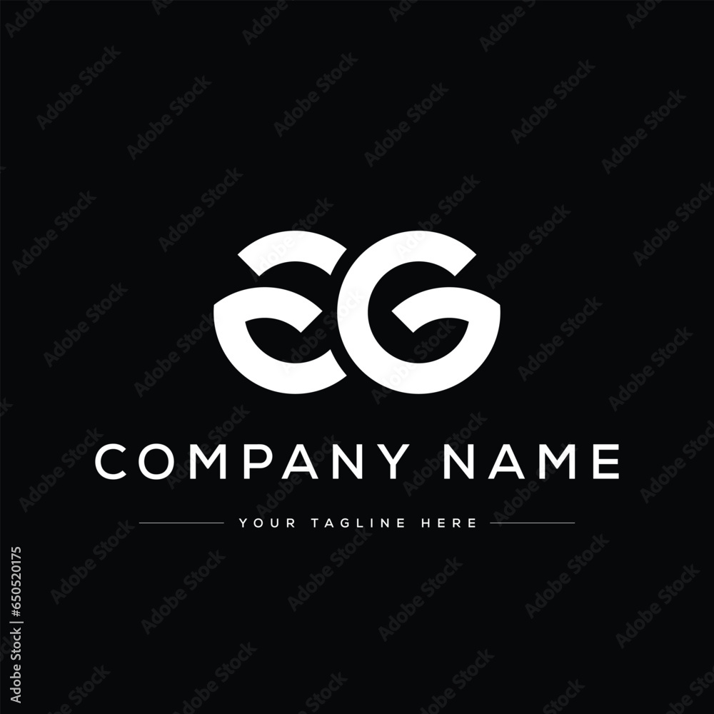 Modern Letter GG Logo Design Vector. Black and White Logo. Usable for Business Logos. Vector Logo Design Template Modern Letter GG Logo Design Vector. Black and White Logo. Usable for Business Logos. Vector Logo Design Template