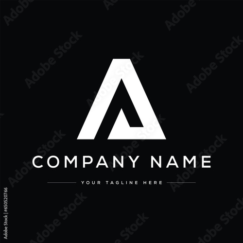 Creative Modern Initial Letter A Logo. Black and White Logo. Usable for Business Logos. Flat Vector Logo Design Template Element