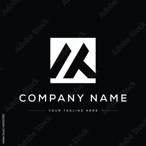 Monogram Letter MT Logo Design. Black and White Logo. Usable for Business Logos. Vector Logo Design Template 