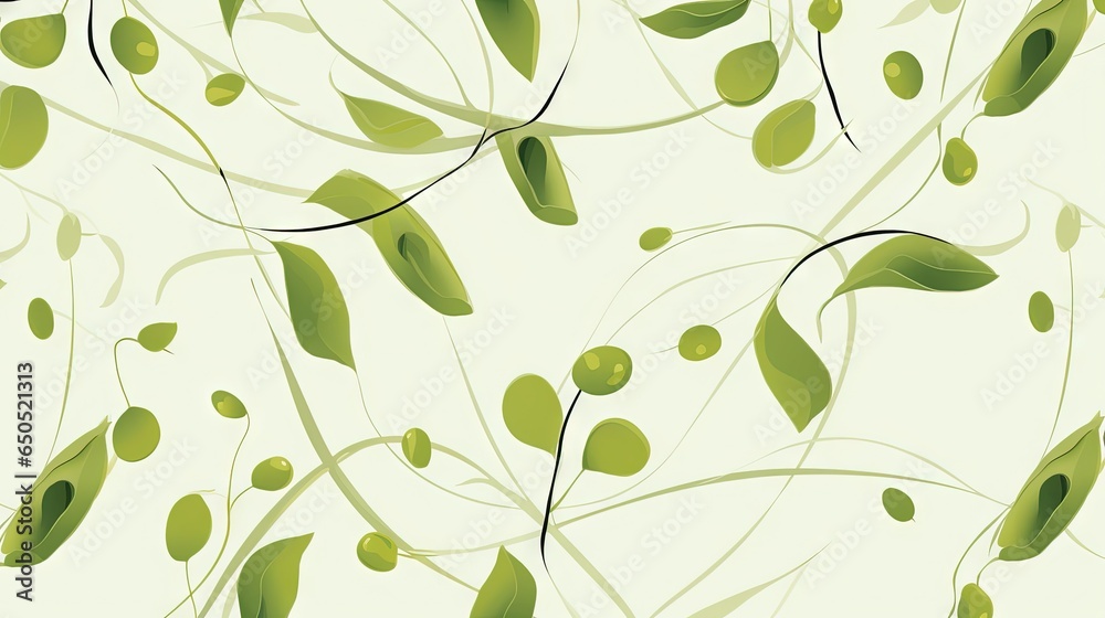 a wallpaper with green leaves on a white background with a black border. generative ai a wallpaper with green leaves on a white background with a black border. generative ai