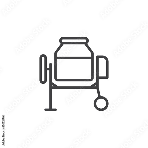 Cement Mixer line icon