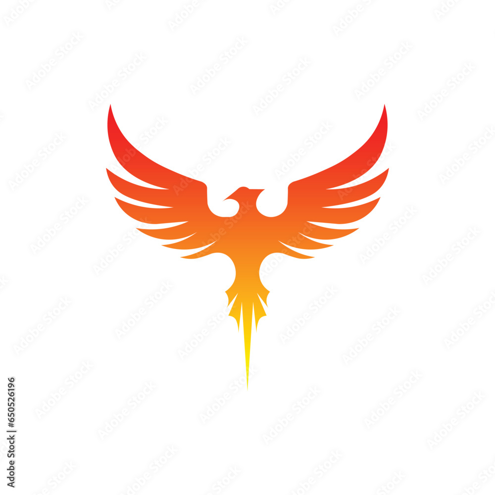 Fototapeta premium Creative Modern Phoenix Logo. Black and White Logo. Usable for Business Logos. Flat Vector Logo Design Template Element