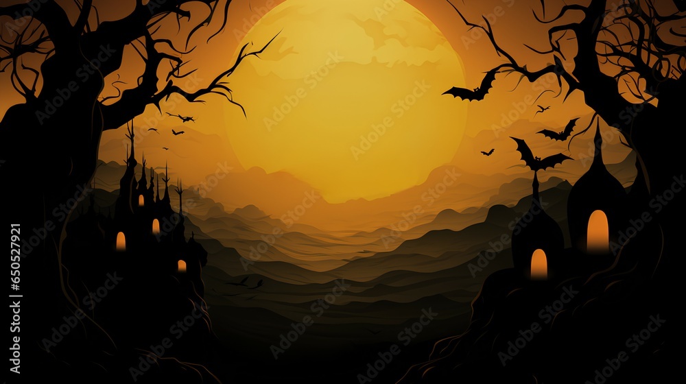 halloween invitation background ai generated