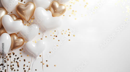 Heart and glitter balloon postcards