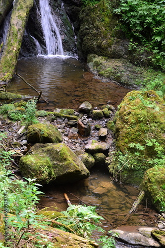 Waterfall in the Canyon Lotenbachklamm in the Black Forest, Baden - Württemberg photo