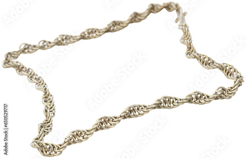 Silver chain isolated