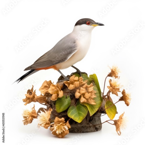 Mangrove cuckoo bird isolated on white background. © Razvan