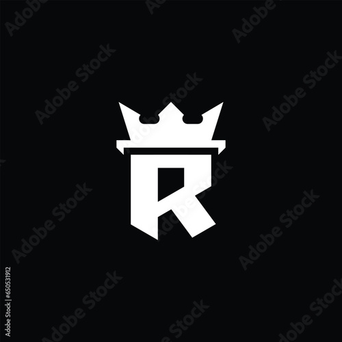 Creative Modern Initial Letter R Logo. Black and White Logo. Usable for Business Logos. Flat Vector Logo Design Template Element
