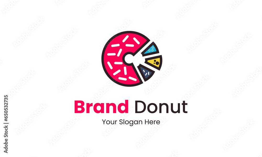Donut Logo, for shops, cafes, restaurants and businesses Donut Logo, for shops, cafes, restaurants and businesses