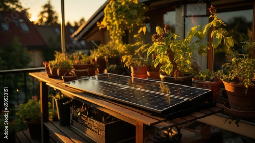homemade solar panel in a house, handmade to have clean energy at home