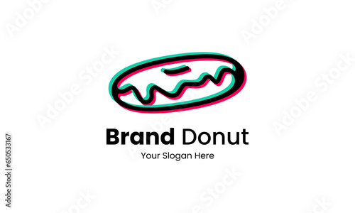 Retro style Donut logo for your shop and bakery