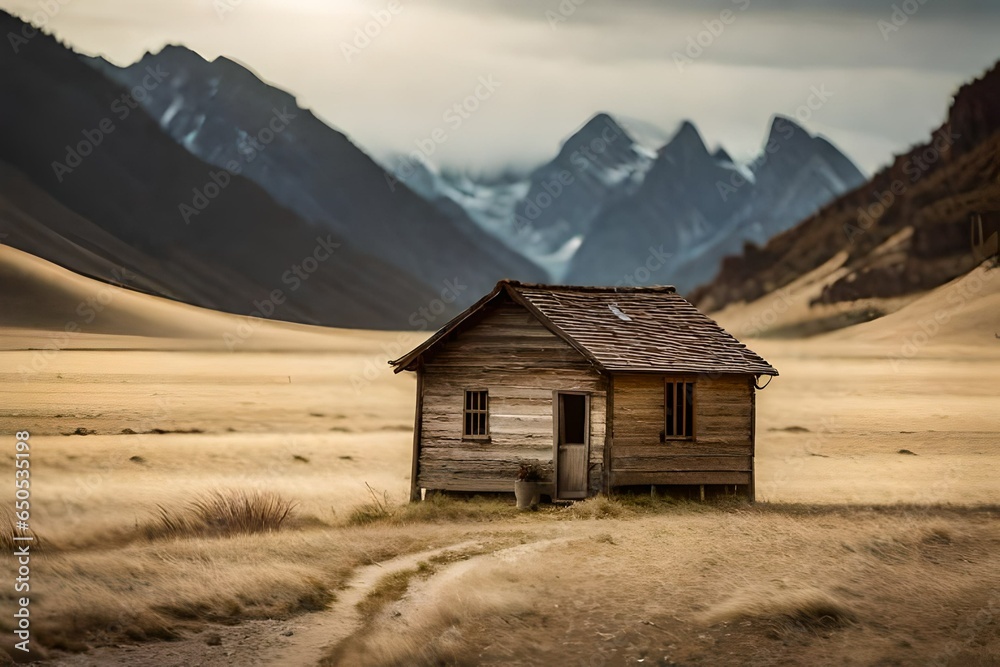 abandoned house in the mountains