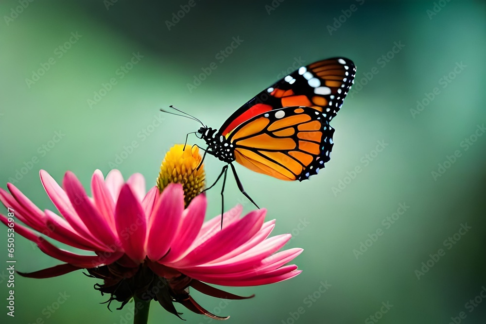 butterfly on flower butterfly on flower