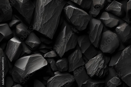 black stones background generated by AI technology #650539972