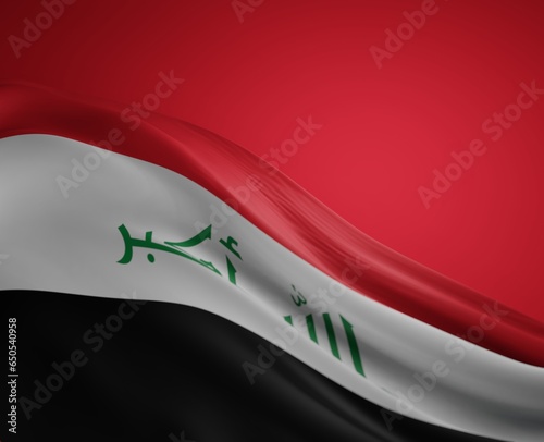 Abstract Iraq Flag 3D Render (3D Artwork)