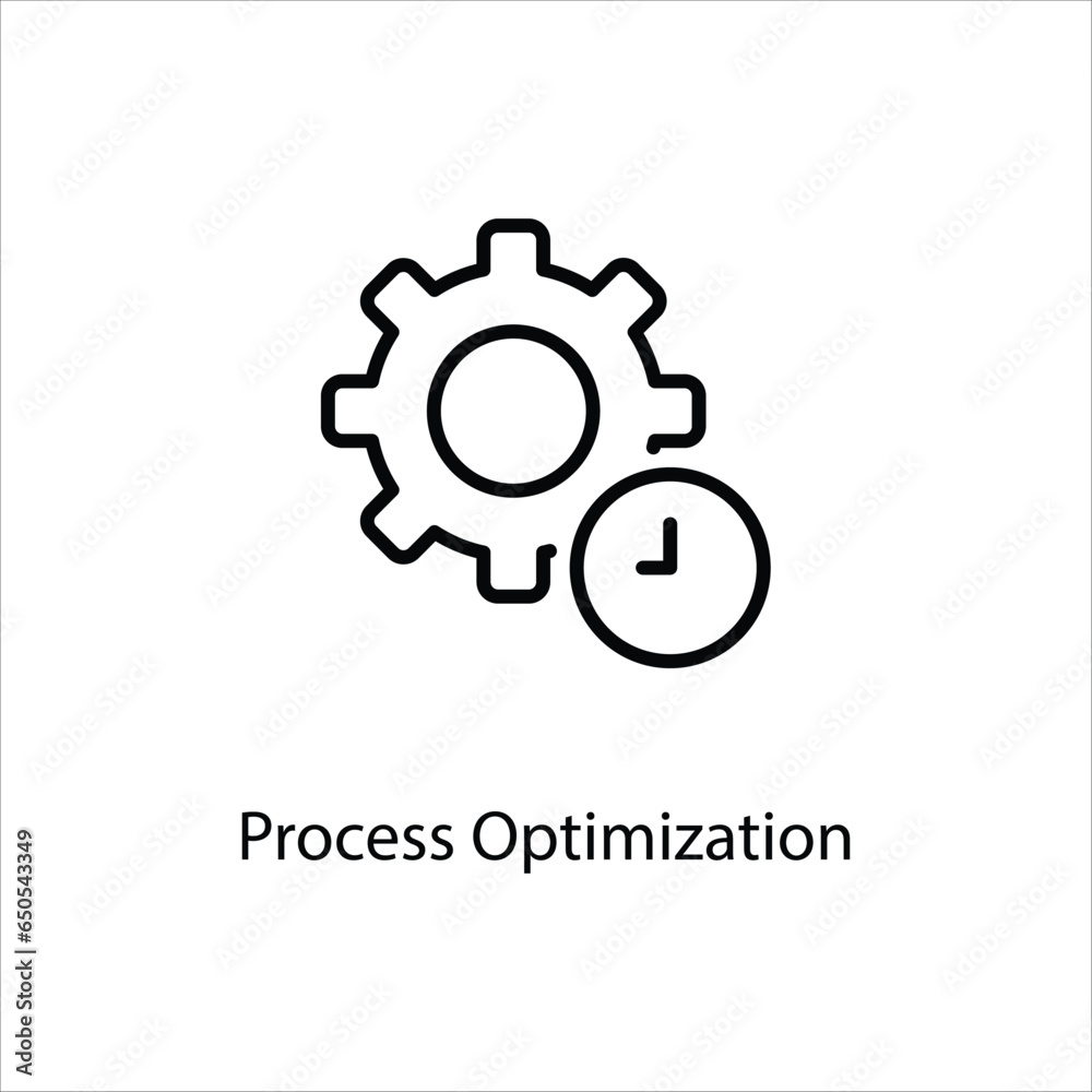 Process Optimization icon for industry collection Vector stock illustration Process Optimization icon for industry collection Vector stock illustration