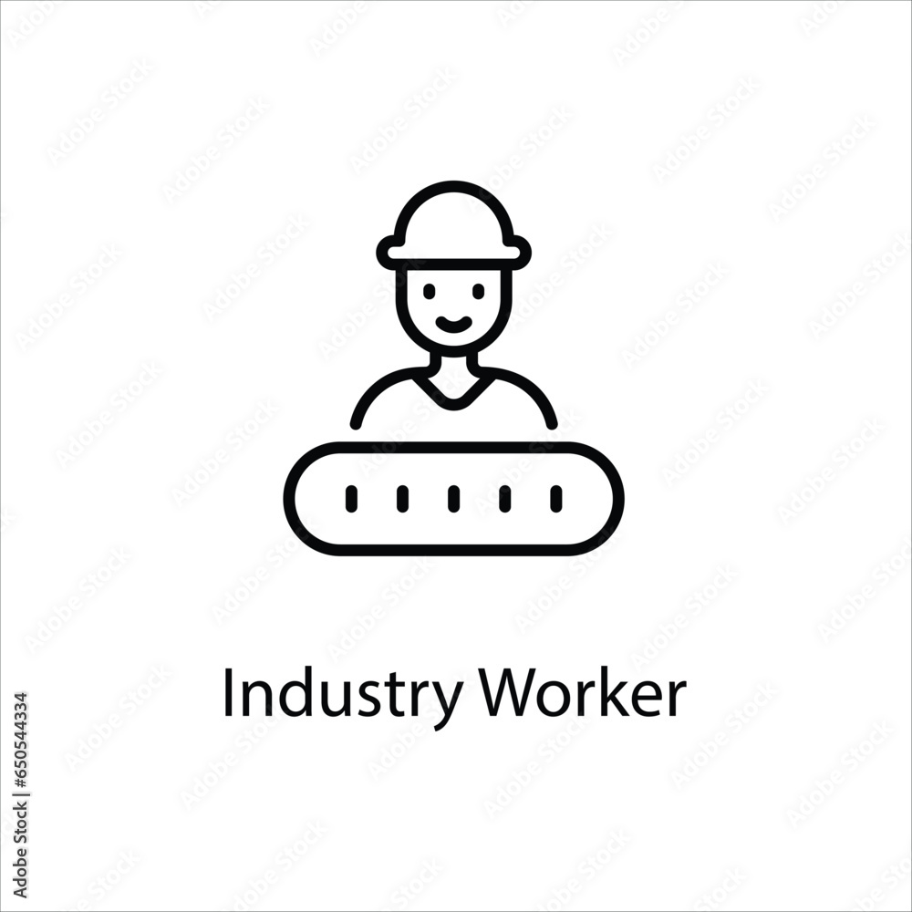 Industry Worker icon for industry collection Vector stock illustration Industry Worker icon for industry collection Vector stock illustration