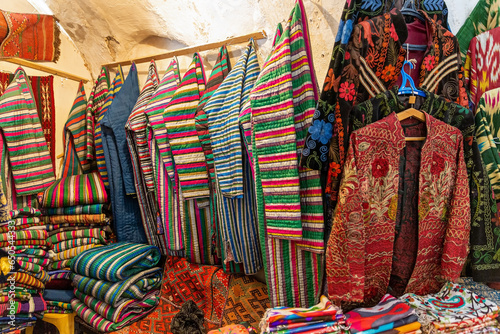 Wallpaper Mural Uzbek national clothes in a shop. Bukhara, Uzbekistan Torontodigital.ca