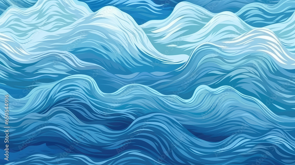 Watercolor Lake and Ocean Ripples with Copy Space. Blue and Teal River Illustration for Swim Parties and Beach Travel Watercolor Lake and Ocean Ripples with Copy Space. Blue and Teal River Illustration for Swim Parties and Beach Travel