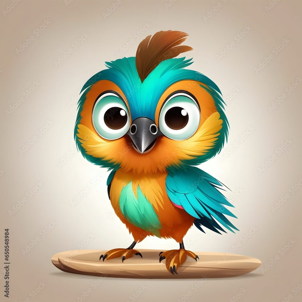 Motmot Bird Illustration AI Generative