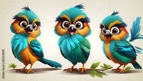 Motmot Bird Illustration AI Generative