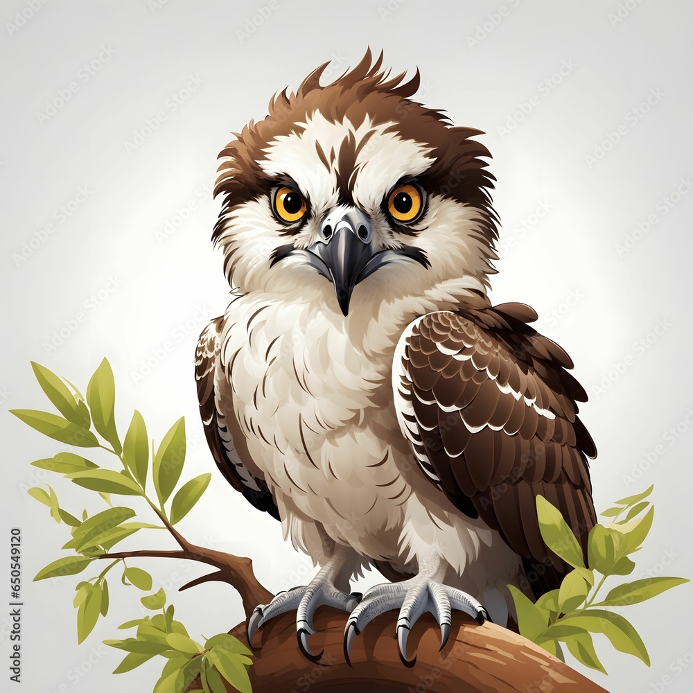 Fototapeta premium Osprey Bird Illustration AI Generative