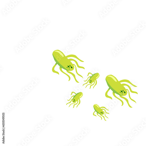 Salmonella bacterium flat icon