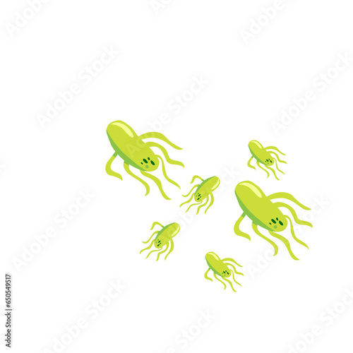 Salmonella bacterium flat icon