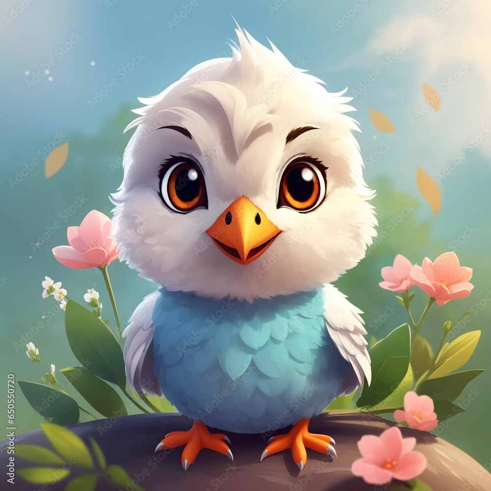 Fototapeta premium Swift Bird Illustration AI Generative