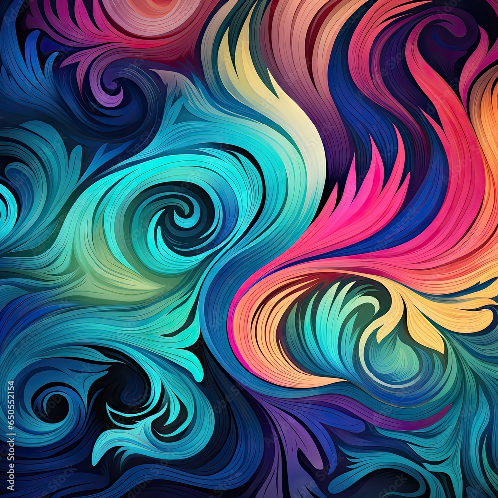 An abstract artwork illustration for a seamless visual experience - Colorful Abstract background, Generative AI An abstract artwork illustration for a seamless visual experience - Colorful Abstract background, Generative AI
