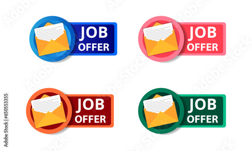 malty collar job offer latter vector design 