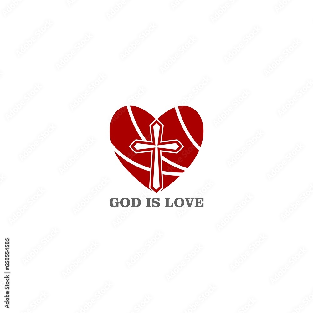 God is love symbol icon isolated on white background God is love symbol icon isolated on white background