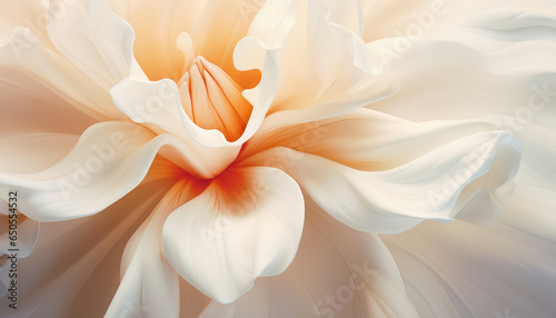 a close up image of a white flower, in the style of digital illustration © Kien