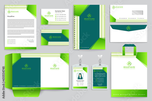Heart with cardiograph stationery design