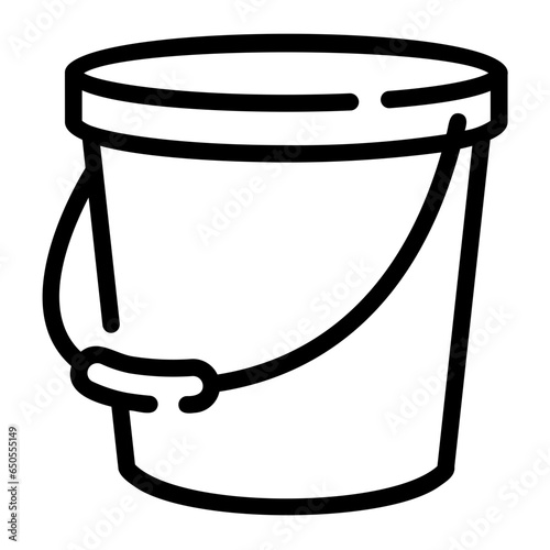 pail Line Icon