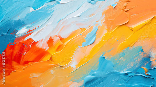 Acrylic oil paint texture abstract background. colorful oil painting on canvas