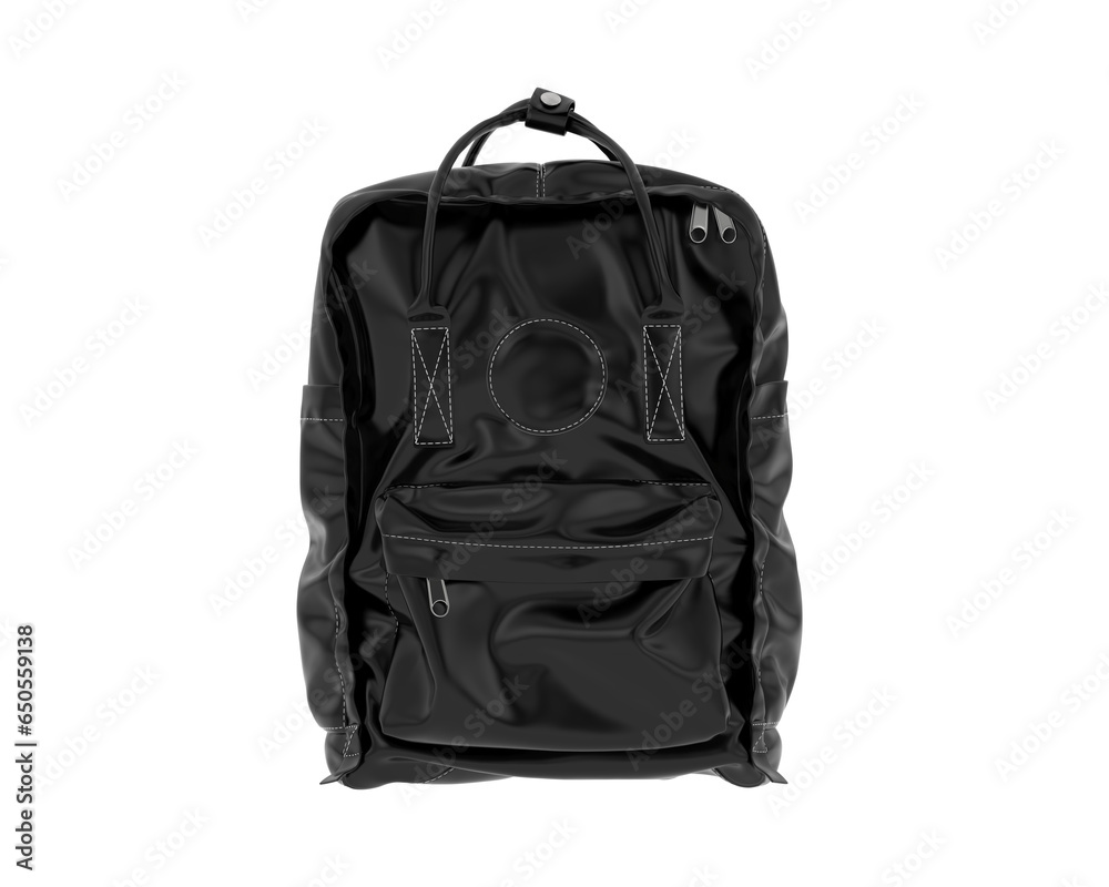 Backpack isolated on transparent background. 3d rendering - illustration Backpack isolated on transparent background. 3d rendering - illustration