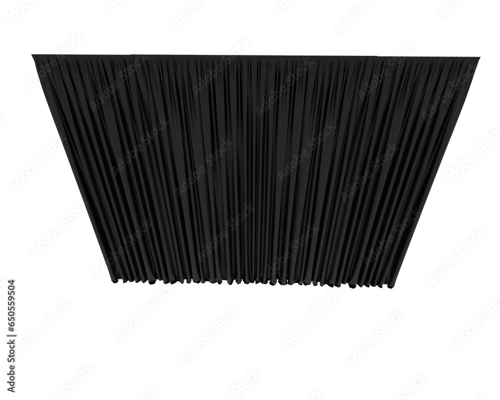 Curtains isolated on transparent background. 3d rendering - illustration Curtains isolated on transparent background. 3d rendering - illustration
