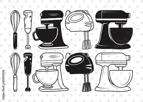 Mixer Silhouette, Mixer SVG, Stand Mixer Svg, Kitchen Electric Mixer Svg, Mixer Icon Svg, Kitchenaid Svg, Mixer Bundle